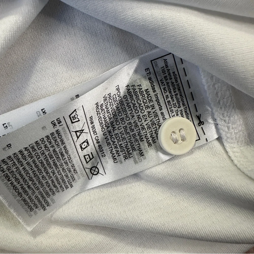 NWT Adidas White Club  Rib Polo Shirts Size Large